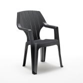 Alta karfás műanyag szék szürke