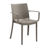 Victoria karfás műanyag szék taupe