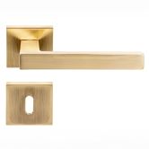 Qubik brushed brass kilincs