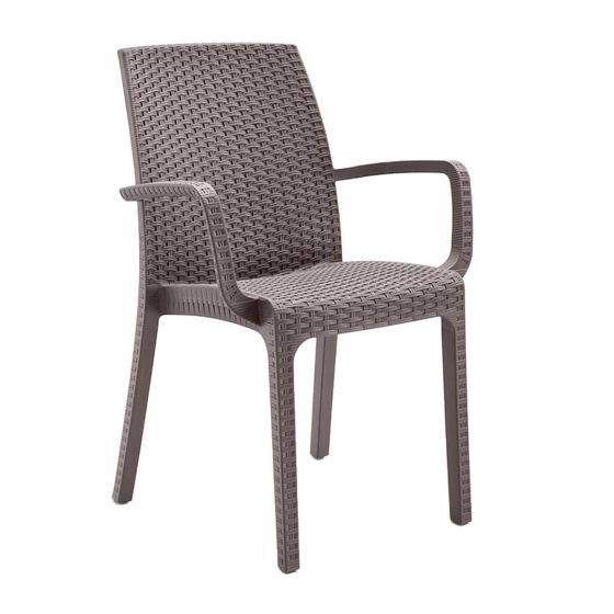 Indiana karfás polyrattan szék taupe
