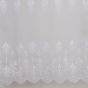Sable Kiara hímzett bordűrös fehér fényáteresztő függöny 175 cm